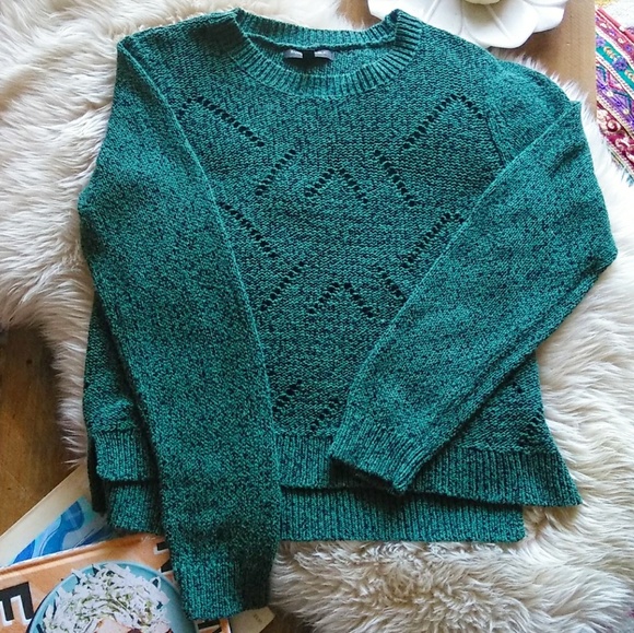 Banana Republic Sweaters - Banana Republic Evergreen Eyelet Crew Neck Sweater